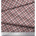thumbnail image 2 of Soimoi Velvet Fabric Diagonal Check Print Fabric by the Yard 58 Inch Wide, 2 of 5