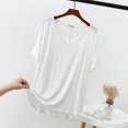 thumbnail image 1 of Blouses pour Femmes Chemise Décontractée Fine Douce et Basique Ajustée Longueur Moyenne Manches Courtes Col Rond Haut/chemise, 1 of 1
