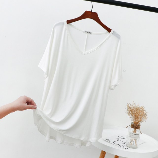 Blouses pour Femmes Chemise Décontractée Fine Douce et Basique Ajustée Longueur Moyenne Manches Courtes Col Rond Haut/chemise