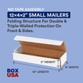 thumbnail image 4 of BOX USA Shipping Boxes Small 12L x 4W x 2H, 50-Pack corrugated cardboard Box Mailer for Packing, Moving and Storage 1242, 4 of 4