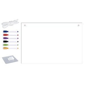 KAKOWELY panneau d'effacement à sec transparent 1 Set Clear Dry Efface Board for Wall Writing Memo Board Conseil suspendu sans cadre blanc effaçable avec marqueurs pour la maison de bureau et l'école