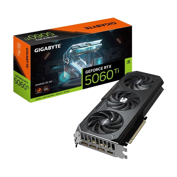 Gigabyte - GIGABYTE GeForce RTX 5060 Ti GAMING OC 8G Graphics Card - 8GB GDDR7, 128bit, PCI-E 5.0, 2647MHz Core Clock, 3 x DisplayP