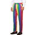 thumbnail image 4 of INSPIRE CHIC Striped Dress Pants for Men's Contrast Color Stripe Trousers 30 Rainbow, 4 of 5