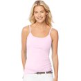thumbnail image 1 of Hanes Womens Stretch Cotton Cami with Built-In Shelf Bra, M, Paleo Pink, 1 of 6