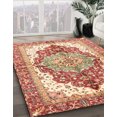 thumbnail image 2 of Ahgly Company Indoor Round Abstract Red Persian Area Rugs, 7' Round, 2 of 6