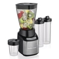 thumbnail image 2 of Hamilton Beach MultiBlend® Countertop Blender System, Stainless Steel Blades, 4 BPA-Free Plastic Jars, Black, Model 52400, 2 of 6