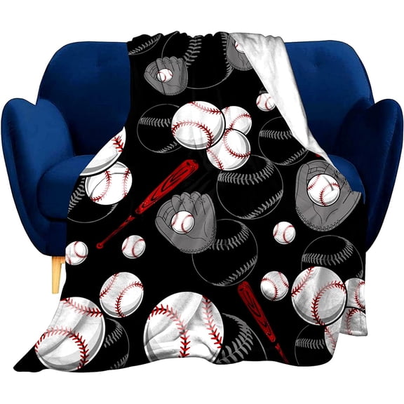 LHSHID Super Soft Basketball Blanket Lightweight Cozy 3D Printed Flannel Soccer Baseball Blankets for Sport Fans Kids Adults Gifts 60x80in