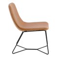 thumbnail image 4 of Chaise d'Appoint Grayson en Simili Cuir Caramel Sable avec Base Noire, 4 of 8