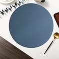 thumbnail image 4 of Round Leather Placemat Solid Colour Faux Leather Placemats , Coffee Mats, Kitchen Table Mats, Waterproof, Easy To Clean Kitchen Table Mats, 4 of 7