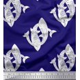 thumbnail image 1 of Soimoi Cotton Voile Fabric Fish Block Decor Fabric Printed Yard 42 Inch Wide, 1 of 3