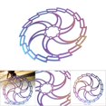 thumbnail image 3 of Bike Disc Brake Rotor, Bike Brake Rotors Stainless Steel Electroplating Color Dazzling Hollow Ultralight Bike Disc Brake Bicycle Accessory, 3 of 8