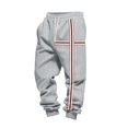thumbnail image 3 of Ceisia Men Solid Color Loose Casual Pants Elastic Waist Drawstring Sports Gift Work Trousers, 3 of 9