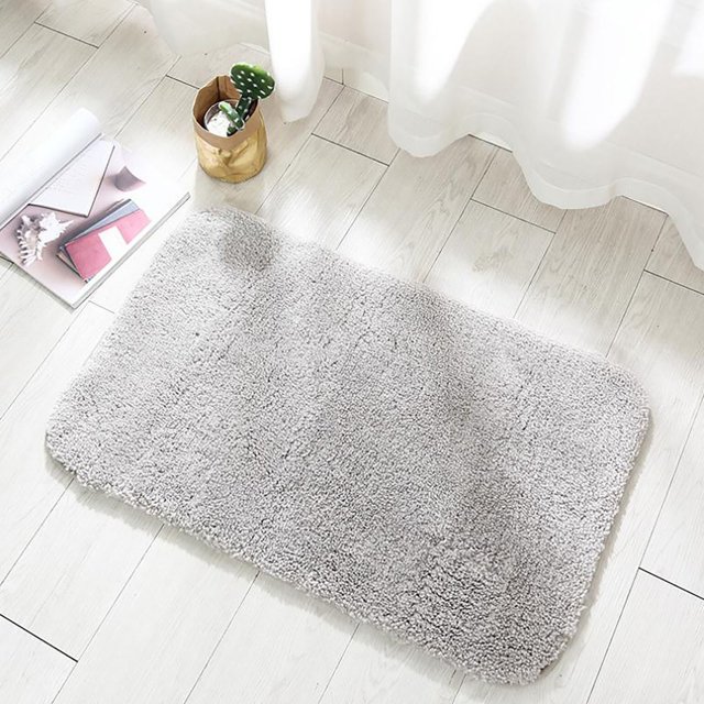Agiferg Thickened Bathroom Floor Mat Machine Washable Bathroom Absorbent Non-slip Mat
