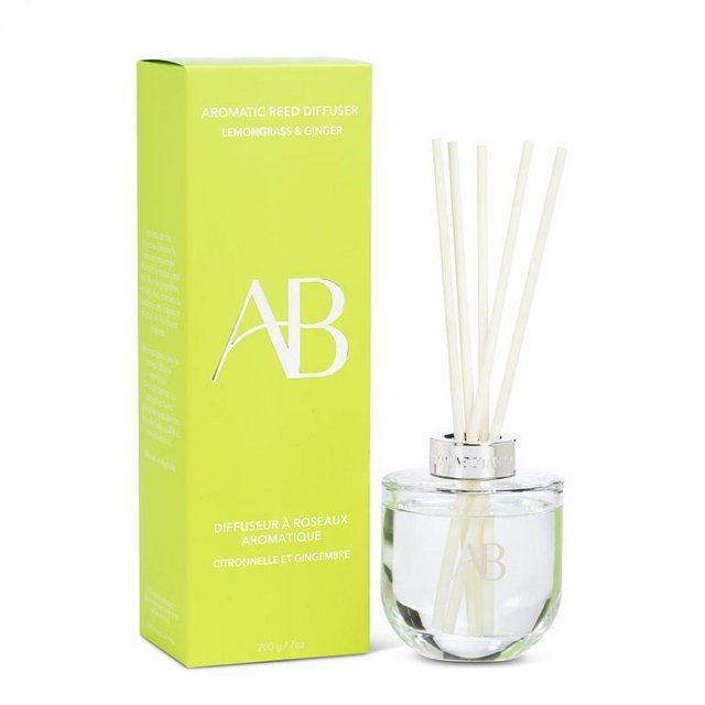 Ensemble de 4 Diffuseurs en Roseau de Gingembre et Citronnelle