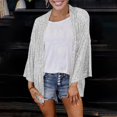 thumbnail image 2 of 2025 Cardigan pour Femmes Chandail Classique Kimonos pour Femmes Grande Taille Col Ras du Cou Col à Boutons Long Cardigan pour Femmes Tricot devant Ouvert, 2 of 5