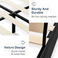 thumbnail image 4 of Full Bed Frame, Full Size Platform Bed With Fabric Upholstered Headboard, Dark Gray, 4 of 6