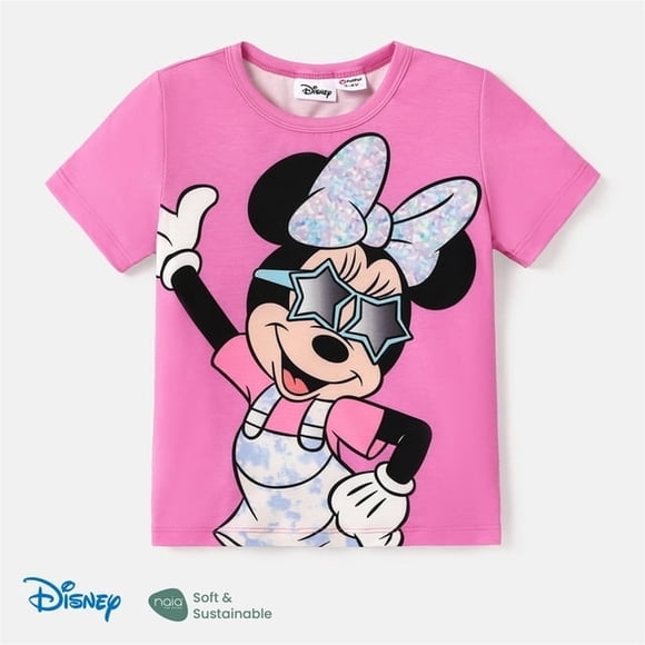Disney Toddler Girls Graphic Tee Minnie Mouse Short Sleeves T-Shirt Top Summer Outfits Clothes Sizes 3-10T