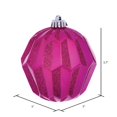 thumbnail image 3 of Vickerman MC190870D Boule Facettée Pailletée Fuchsia 5 Po. - 3 par Sac, 3 of 3