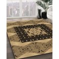 thumbnail image 3 of Ahgly Tapis d'Intérieur Lavable en Machine Carré Transitionnel Marron, 4 Pieds Carré, 3 of 7
