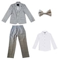 thumbnail image 1 of RXIRUCGD Ensemble Chemise Veste Pantalon Long 4 Pcs Manches Longues Col Rond (Gris, Taille:100), 1 of 2