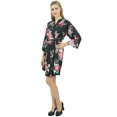 thumbnail image 3 of Bimba Robe de Demoiselle d'Honneur Violette à Manches 3/ à Imprimé Floral pour Femme, Couvre-Maillot Wrap-6, 3 of 9