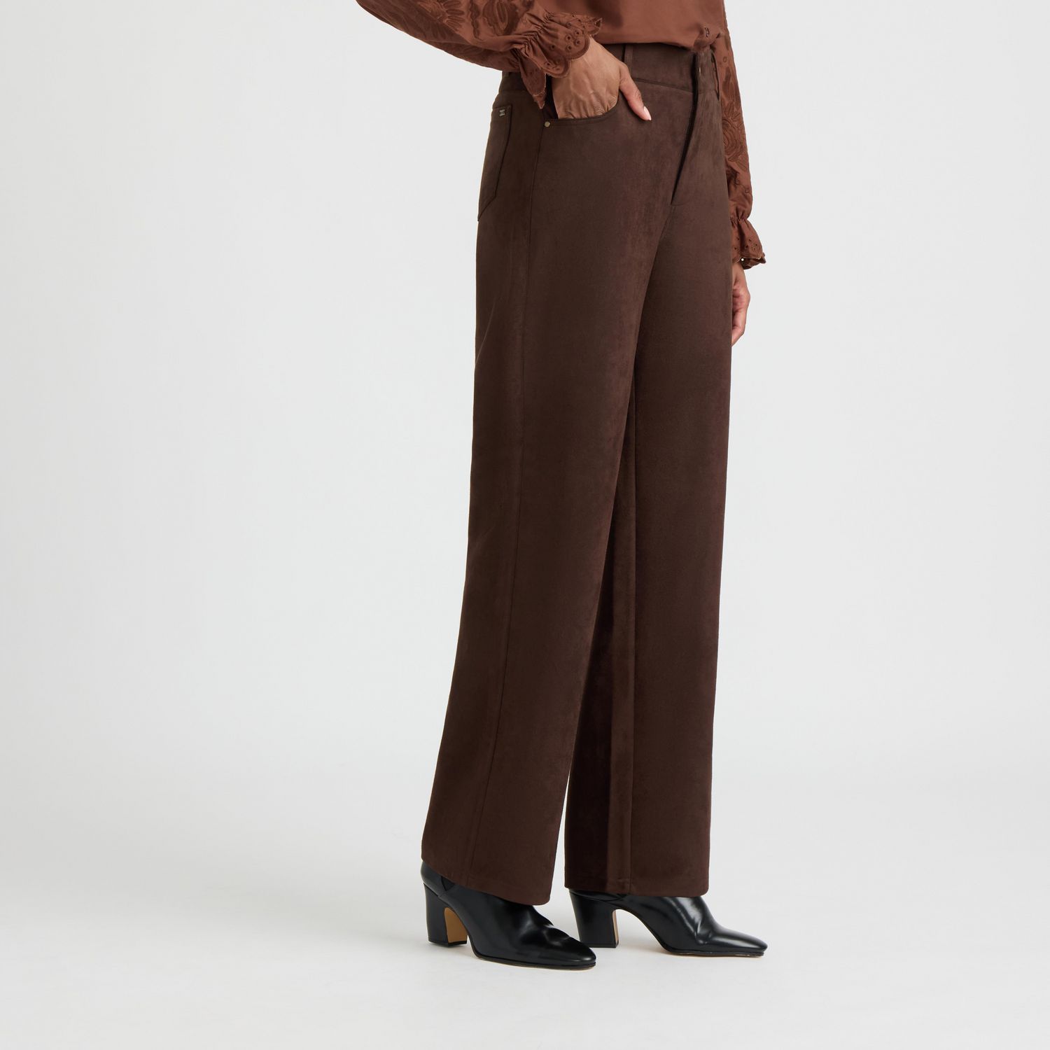 Pantalon en faux suède à 5 poches de Mexx pour femmes