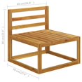 thumbnail image 3 of vidaXL Footrest with Cream White Cushion Solid Acacia Wood, 3 of 4
