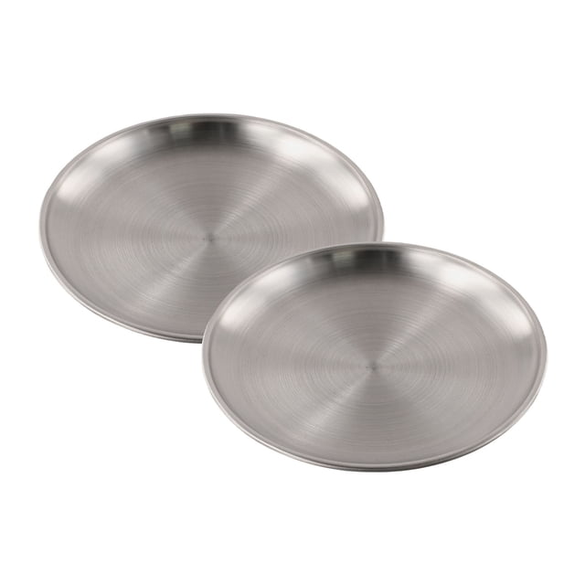 Bgsha Lightweight Stainless Steel For Camping Plates Set Perfect for Outdoors