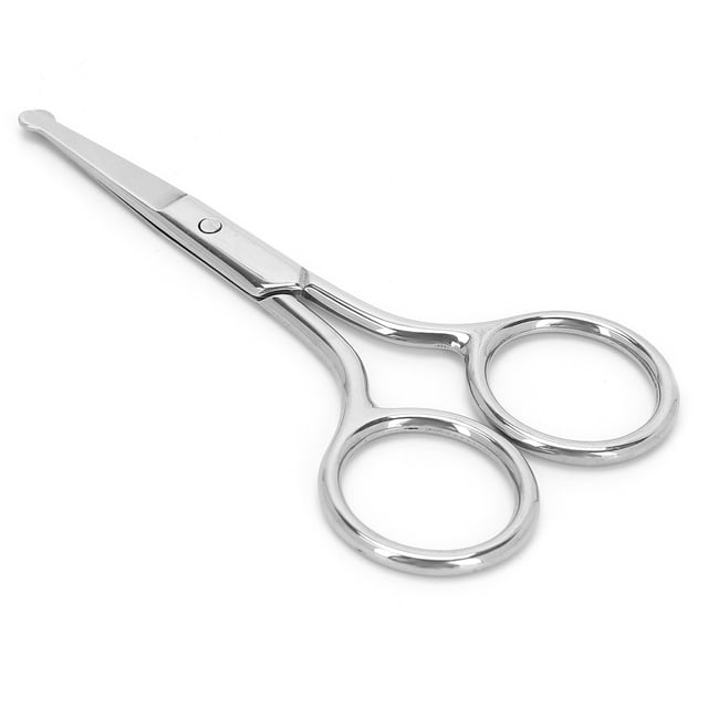 Facial Hair Scissors Small Scissors, Nose Hair Scissors Stainless Steel Rounded Tip Scissors for Eyebrows Nose Moustache Beard MJ-WB090