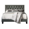 thumbnail image 1 of HMD Daisy Full Upholstered Platform Bed, PU Gray, 1 of 3