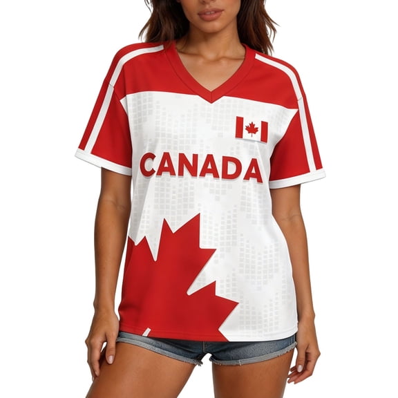 Ramiter Maillot de Fan de Soccer Soccer Ajusté Unisexe Tournoi International 2026 Cadeau Athlétique Argentine Brésil Canada USA Mexique (Rouge, 8-9 Ans)