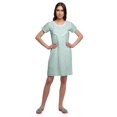 thumbnail image 2 of Moomaya Chemise de Nuit à Manches Courtes Imprimée pour Femmes, Col Rond, en Coton, Vêtement de Nuit, 2 of 5