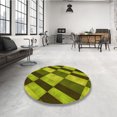 thumbnail image 4 of Ahgly Tapis Rectangulaire Lavable en Machine Vert Transitionnel, 5 Pieds x 8 Pieds, 4 of 7