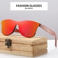 thumbnail image 3 of Unatoiry Natural Wooden Fashion Lightweight Frame Protection Fashionable Polarized Lens Stylish green 1Set, 3 of 6