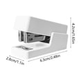 thumbnail image 3 of Compact Portable Stapler - Effortless Handheld Design, Ergonomic Grip, Plastic Construction, Holds up to Ten Sheets, White, JKODE, 3 of 8