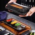 thumbnail image 2 of 1Pc Japanese Style Sushi Plate Exquisite Rectangular Saury Plate Dessert Plate, 2 of 8