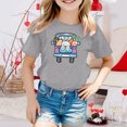 thumbnail image 2 of TZEWGL Tees For Child Cartoon Printed Round Neck Short Petal Sleeved Clothing For Infnants size 4-5T, 2 of 4