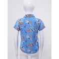 thumbnail image 4 of Jowowha Chemises Décontractées d'Été pour Petits Garçons Aloha Luau Col Rabattu Hauts Tropicaux Type H 120, 4 of 7