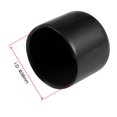 thumbnail image 3 of Unique Bargains 8pcs 1 1/2 '(38mm) Rond Vinyle Noir Embout Bouchon Filetage Bouchons de Couverture en Caoutchouc, 3 of 3