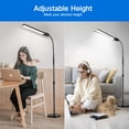 thumbnail image 2 of OUTON LED Reading Floor Lamp for Living Room, Tall Standing Lamp with Remote &Touch Control-4 Color Temperature, Adjustable Floor Light for Bedroom Office, Black, 2 of 8
