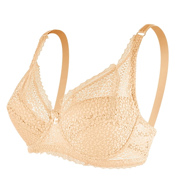 Clearance Sale 2025 Bra Womens Underwire Bra Lace Floral Bra Unlined Unpadded Plus Size Full Coverage Bra
