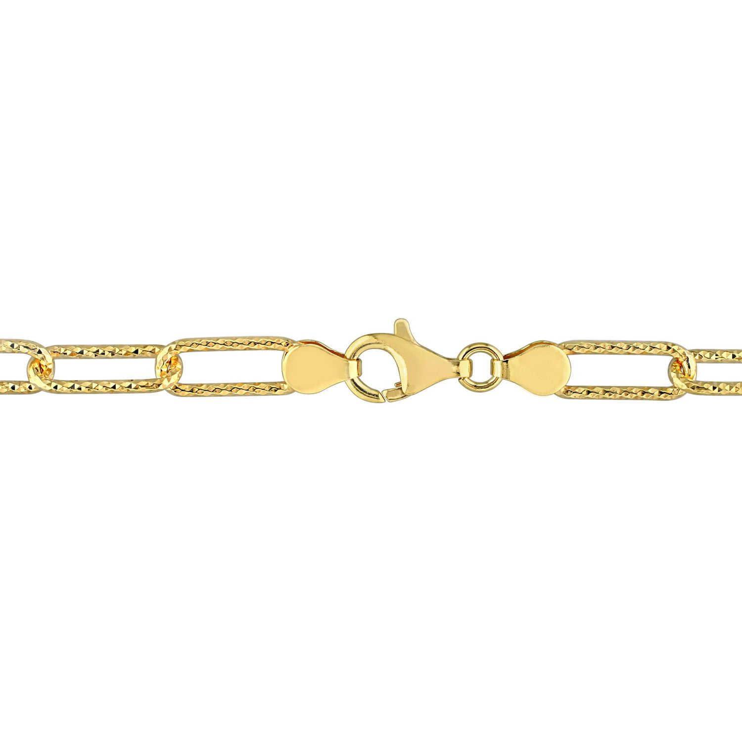 Collier trombone de Miabella en argent sterling plaqué or jaune 18K