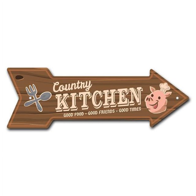 SignMission P-ARROW8-999899 24 Po Signe Flèche de Cuisine de Campagne