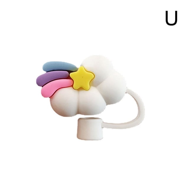 Capuchon de Paille Couvre-Embouts de Paille Capuchon Réutilisable Embouts de Paille Couvercles Bouchons Anti-Poussière Mignons Embouts de Paille pour Pailles Cadeaux de Fête Embouts de Paille Décoration J1B0