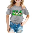 thumbnail image 4 of PMVFHDE Hauts d'Été pour Filles T-Shirts pour Fille Hauts Mignons Hauts Courts pour Fille Hauts de Sortie pour Fille T-Shirt à Manches Courtes pour Filles T-Shirt d'Été à Col Rond Coupe Décontractée T-Shirts Basiques Gris, 4-5 Ans, 4 of 4