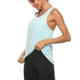 thumbnail image 4 of Chbgutlmr Womens Workout Tops Round Neck Sleeveless Loose Comfy Racerback Ruched Gym Athletic Yoga Tops, 4 of 9