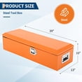thumbnail image 3 of QinaQin Steel Truck Bed Toolbox, Diamond Plate Metal Storage Box with Lock and Side Handle for Pickup, Trailer and RV, 3 of 9