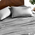thumbnail image 4 of Bare Home Bamboo Sheet Set - Made from Rayon Fibers - Deep Pockets - 4 Piece - King, Light Gray, 4 of 7