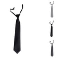 thumbnail image 3 of Boys Girls Solid Color Tie Pre-Tied Adjustable Kids Necktie For Wedding School Graduation Gray B, 3 of 3