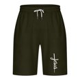 thumbnail image 4 of Diufon Men's Athletic Shorts Drawstring Waisted Outdoor Sport Shorts Spring Summer Hiking Shorts with Pockets, 4 of 4